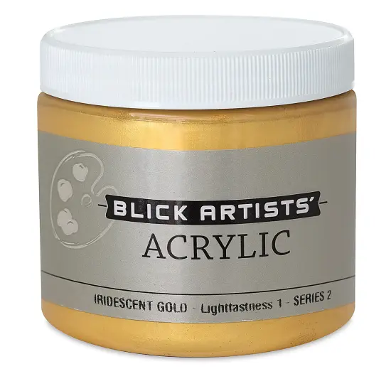 Blick Artists' Acrylic - Iridescent Gold, 16 oz jar {2}