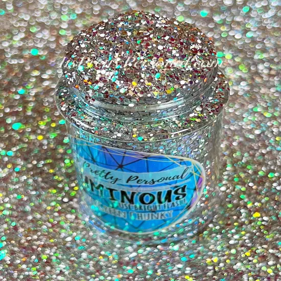 Blue/Green Chunky (Medium Cut)- Luminous Reflective Glitter Collection {4}