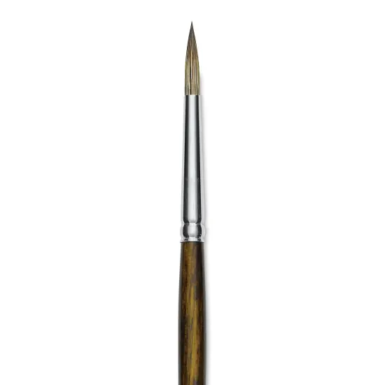 Silver Brush Monza Synthetic Mongoose Artist Brush - Long Handle, Round, Size 6 {1}