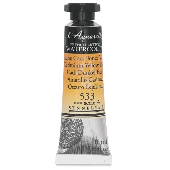 Sennelier French Artists' Watercolor - Cadmium Yellow Deep, 10 ml, Tube {2}