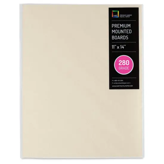 UArt Premium Sanded Pastel Paper Board - 11" x 14", Neutral, 280 Grit {1}
