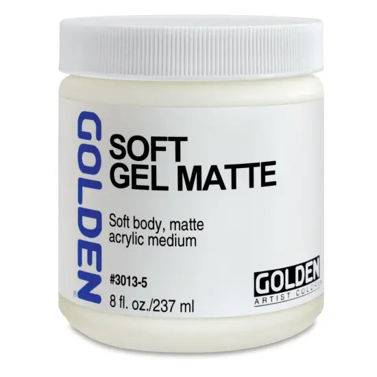 Golden Soft Acrylic Gel Medium - Matte, 8 oz jar {1}