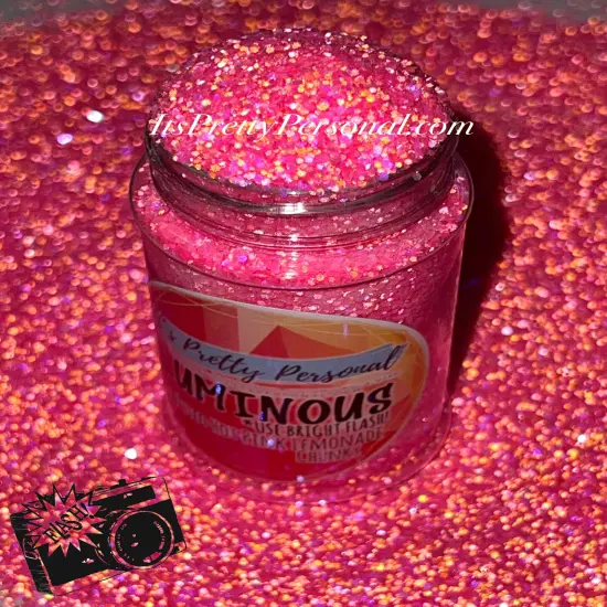 &ldquo;Twisted Hot Pink Lemonade Chunky&rdquo; (Medium Cut)-Luminous Reflective Glitter Collection {3}