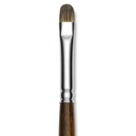 Silver Brush Monza Synthetic Mongoose Artist Brush - Long Handle, Short Filbert, Size 6 {1}