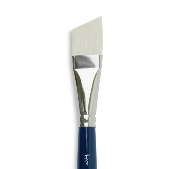 Silver Brush Bristlon Stiff White Synthetic Brush - Angle, Size 3/4", Short Handle {1}