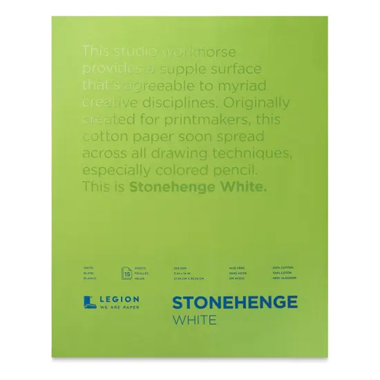 Legion Stonehenge Drawing Paper Pad - 11" x 14", White, 15 Sheets {1}