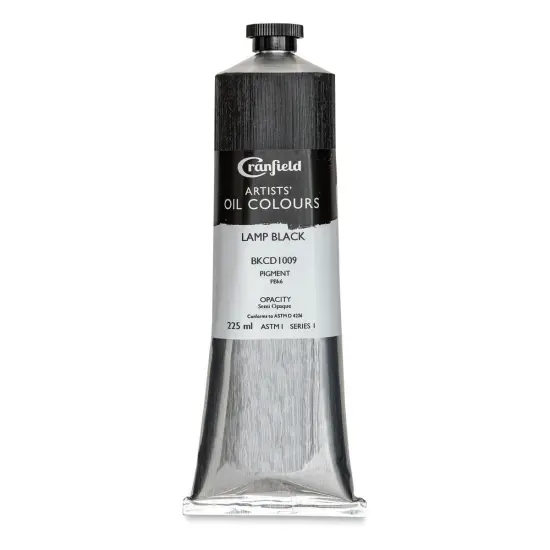 Cranfield Artists' Oils - Lamp Black, 225 ml, Tube {1}