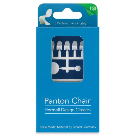 Schulcz Scale Model Furniture - Panton Chairs and Table, Pkg of 6, 1:50, 1/4" {1}