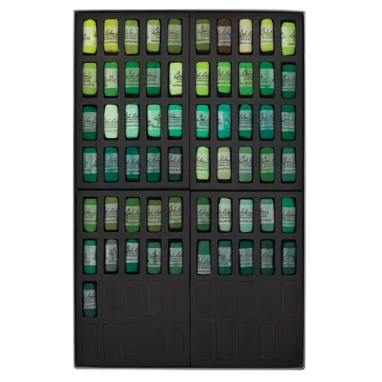 Richeson Soft Handrolled Pastels - Greens, Set of 61 {1}