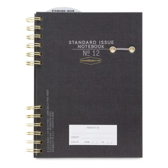 DesignWorks Ink Standard Issue Planner Notebook No. 12, Black {1}