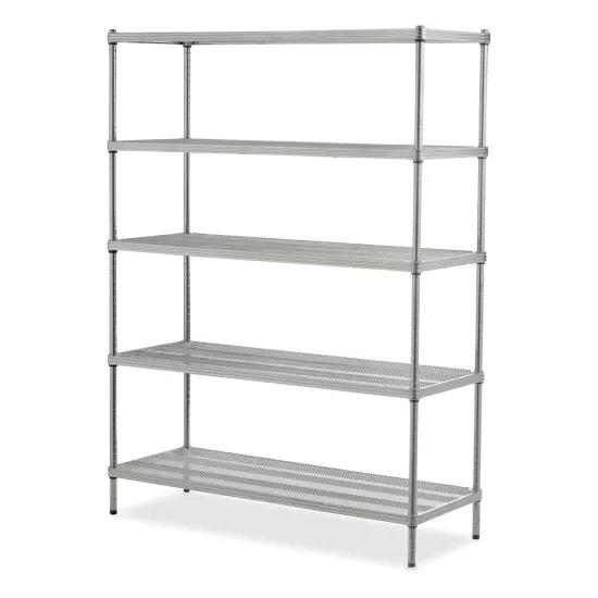 Design Ideas MeshWorks Shelving Units - Silver, 5-Tier {1}