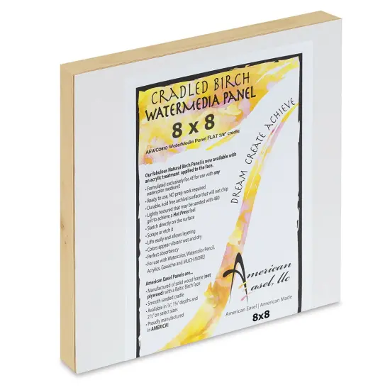 American Easel WaterMedia Panel - 8" x 8", Traditional Profile 7/8" {1}