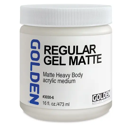 Golden Regular Acrylic Gel Medium - Matte, 16 oz jar {1}