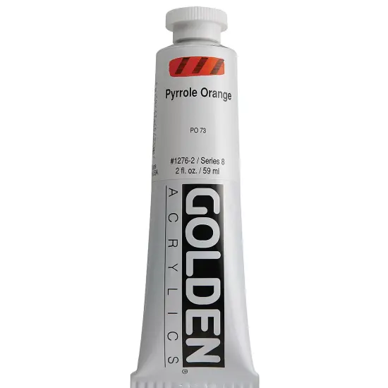 Golden Heavy Body Artist Acrylics - Pyrrole Orange, 2 oz Tube {2}