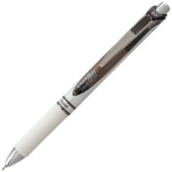 EnerGel Pearl Retractable Liquid Gel Pen, (0.7mm) Needle Tip, Medium Line, Black Ink {1}