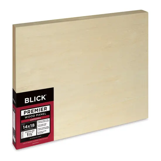 Blick Premier Wood Panel - 14" x 18", 1-1/2" Gallery Profile, Cradled {1}