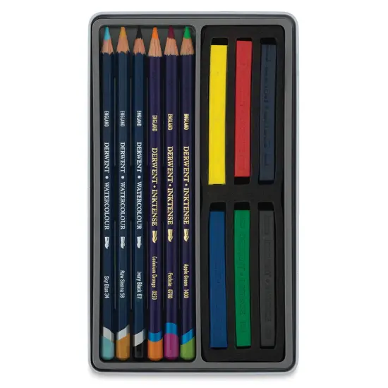 Derwent Watercolor Pencil Set - Assorted Colors, Tin Box , Set of 12 {2}