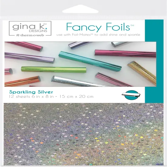 Gina K Designs Fancy Foil 6"X8" 12/Pkg-Sparkling Silver {1}