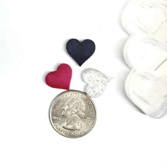 Heart Studs 3 Pairs Silicone Mold (A9) {2}