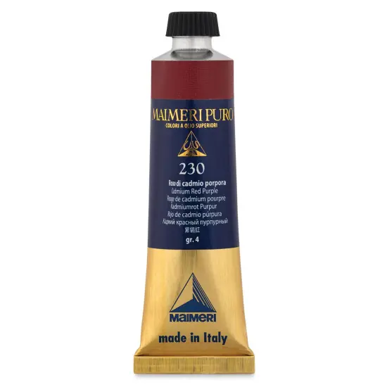 Maimeri Puro Oil Color - Cadmium Red Purple, 40 ml Tube {1}
