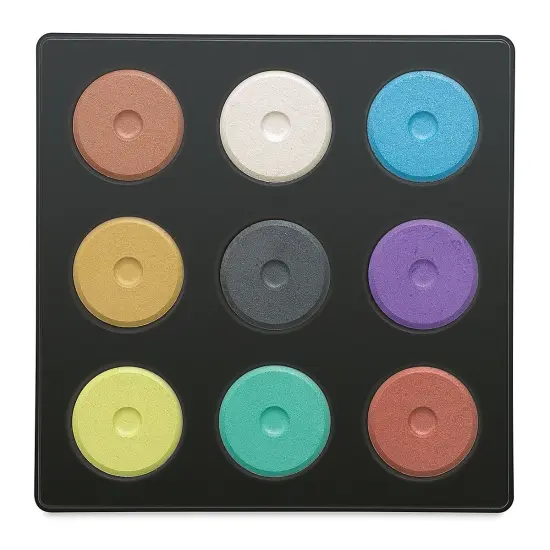 Richeson Tempera Cakes - Set of 9 with Tray, Metallic Colors, Mini Cakes {2}