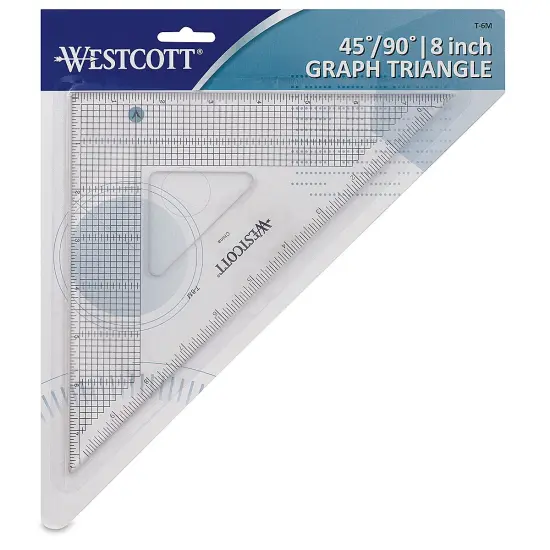 Westcott Gridded Triangle - 8", 45-90 Degree {1}