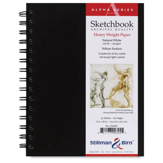 Stillman & Birn Alpha Series Sketchbook - 8" x 6", Portrait, Wirebound, 50 Sheets {2}