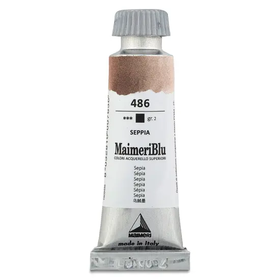 Maimeri Blu Artist Watercolor - Sepia, 12 ml Tube {1}