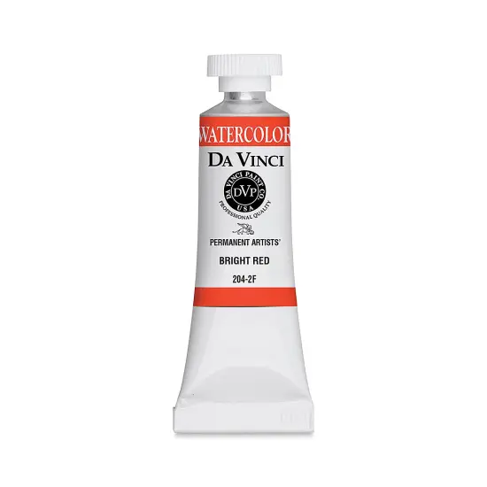 Da Vinci Artists' Permanent Watercolor - Bright Red, 15 ml tube {1}