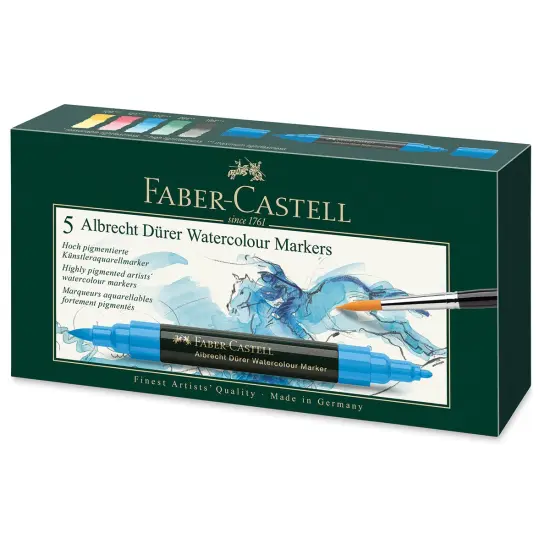 Faber-Castell Albrecht D&uuml;rer Watercolor Markers - Set of 5 {1}