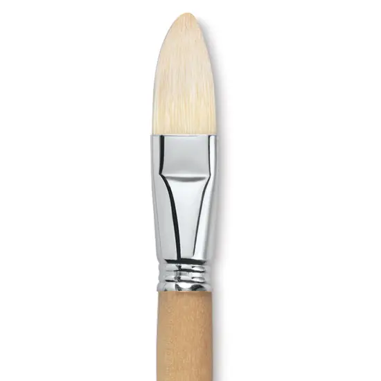 Escoda Clasico Chungking White Bristle Brush - Filbert, Long Handle, Size 24 {1}