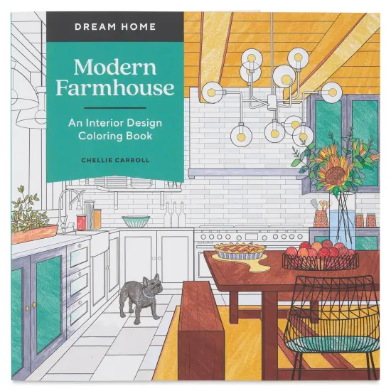Modern Farmhouse: An Interior Design Coloring Book {1}