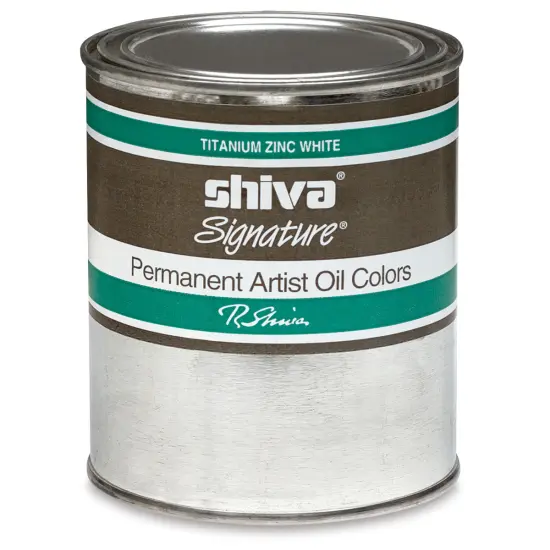Shiva Signature Artist Oil Color - Titanium-Zinc White, 16 oz Can {1}