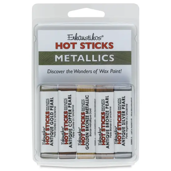 Enkaustikos Hot Sticks Encaustic Paints - Set of 5, Metallic Colors, 13 ml sticks {1}