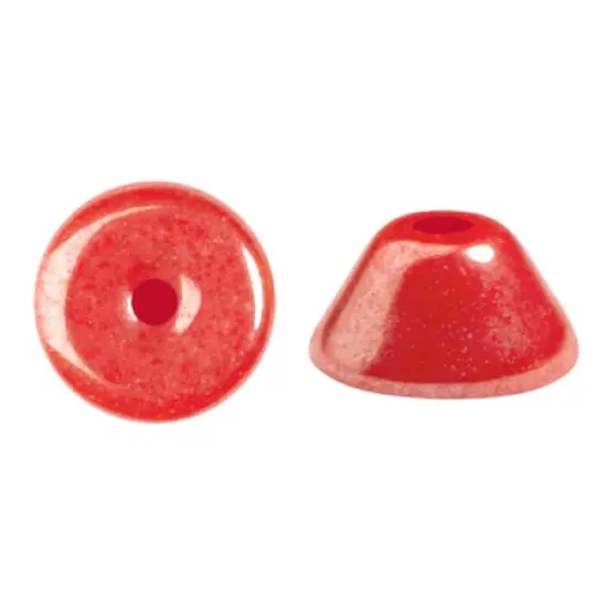 Konos Par Puca&reg; Czech glass bead, Frost Cherry Luster, 10 grams {1}