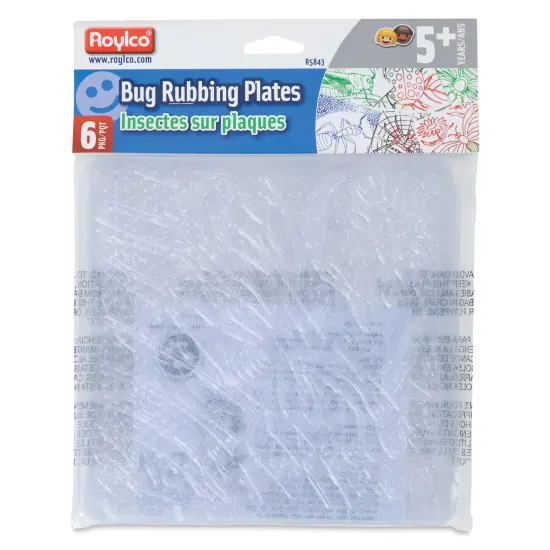 Roylco Rubbing Plates - Bugs, 7" x 7", Set of 6 {1}