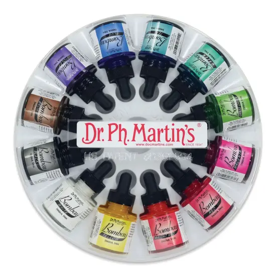 Dr. Ph. Martin's Bombay India Ink Set - 1 oz, Round Set, Set of 12 {2}