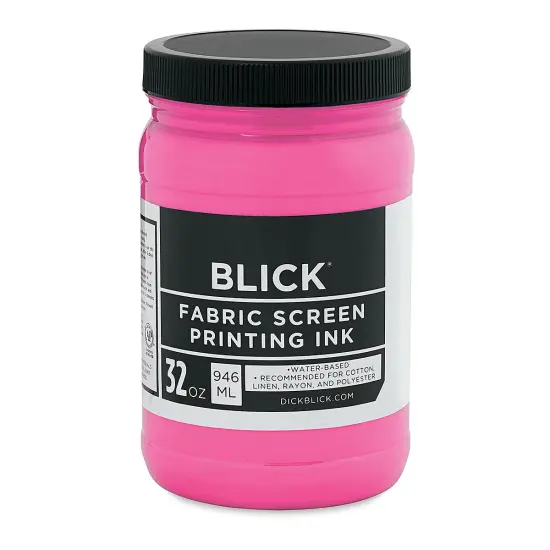 Blick Water-Base Acrylic Textile Screen Printing Ink - Magenta, Quart {1}
