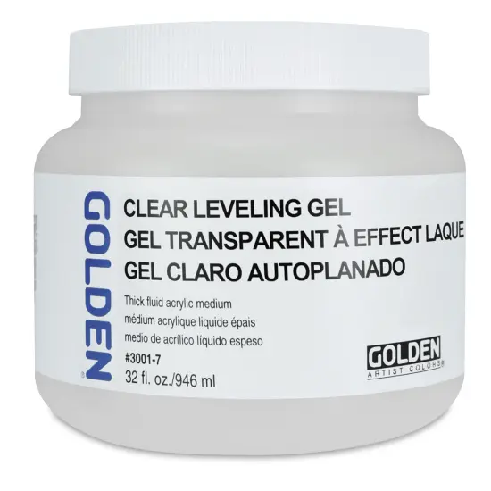 Golden Acrylic Medium - Clear Leveling Gel, 32 oz jar {1}
