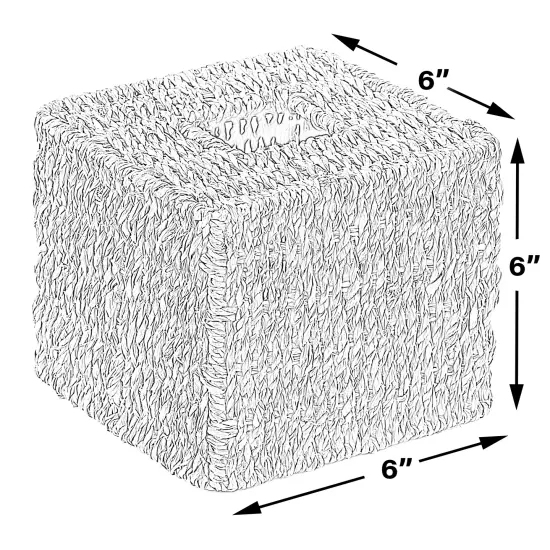 Natural Woven Seagrass Wicker Tissue Box Cover Holder {4}