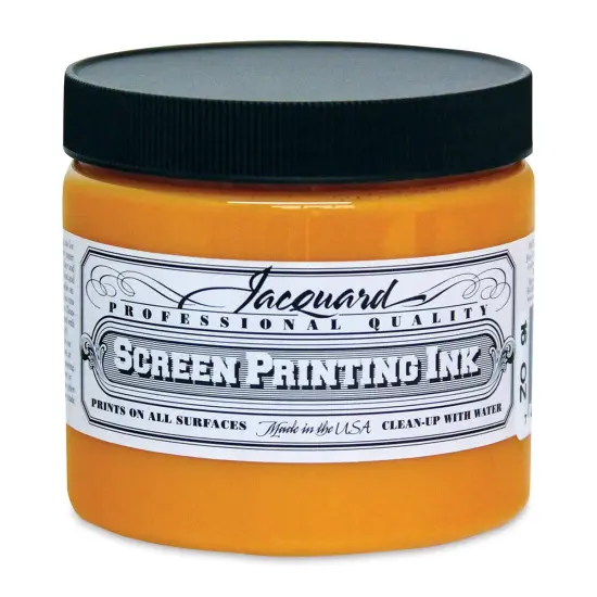 Jacquard Screen Printing Ink - Golden Yellow, 16 oz {1}