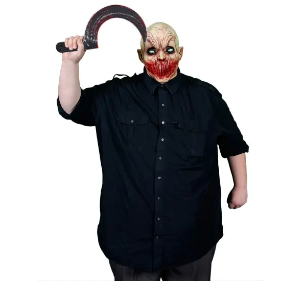 Bloody Sickle Weapon Prop - Fake Zombie Costume Accessories Bloody Weapons Knife Props {4}