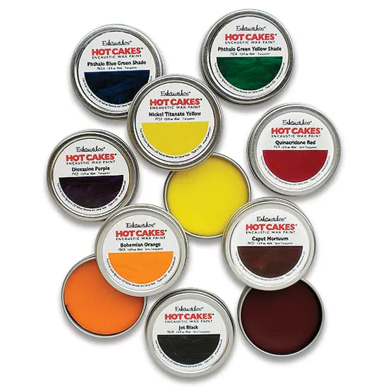 Enkaustikos Hot Cakes Encaustic Paint - Set of 8, Extended Academy Colors, 45 ml tins {2}