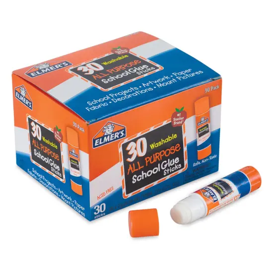 Elmer's Glue Stick - All Purpose Washable Clear Glue Sticks, Pkg of 30, 0.24 oz {1}