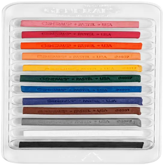 General's MultiPastel Compressed Chalk Sticks 12/Pkg-Assorted Colors {2}