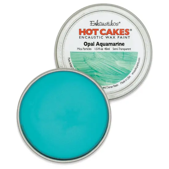 Enkaustikos Hot Cakes Encaustic Paint - Opal Aquamarine, 45 ml tin {1}