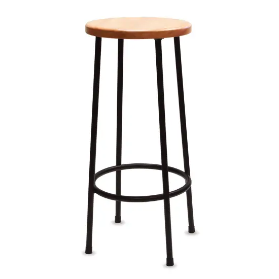 Richeson Lyptus and Steel Stool - 30"H, Round {2}