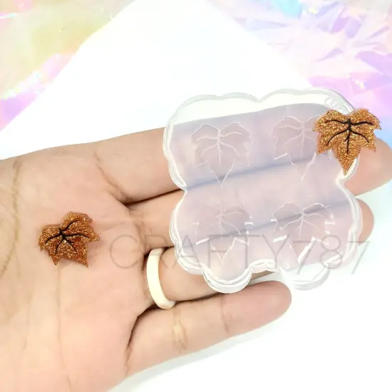 Fall Leaf Maple Stud Earring Mold(A9) {1}