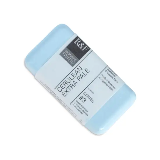 R&F Encaustic Paint Block - Cerulean Extra Pale, 40 ml block {1}