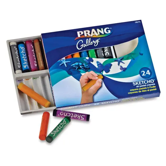 Prang Gallery Sketcho Oil Pastel Crayons - Assorted Colors, Set of 24 {1}